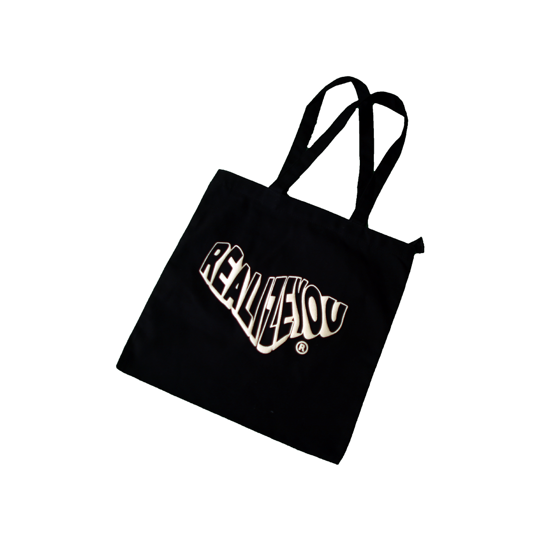 WAVY LOGO TOTE (BLACK)
