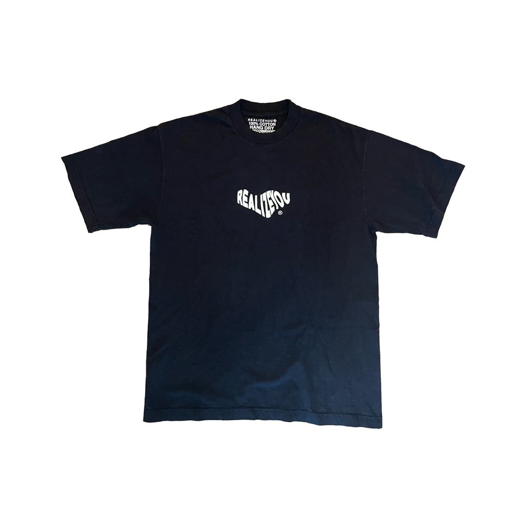 WAVY LOGO TEE (BLACK/WHITE)