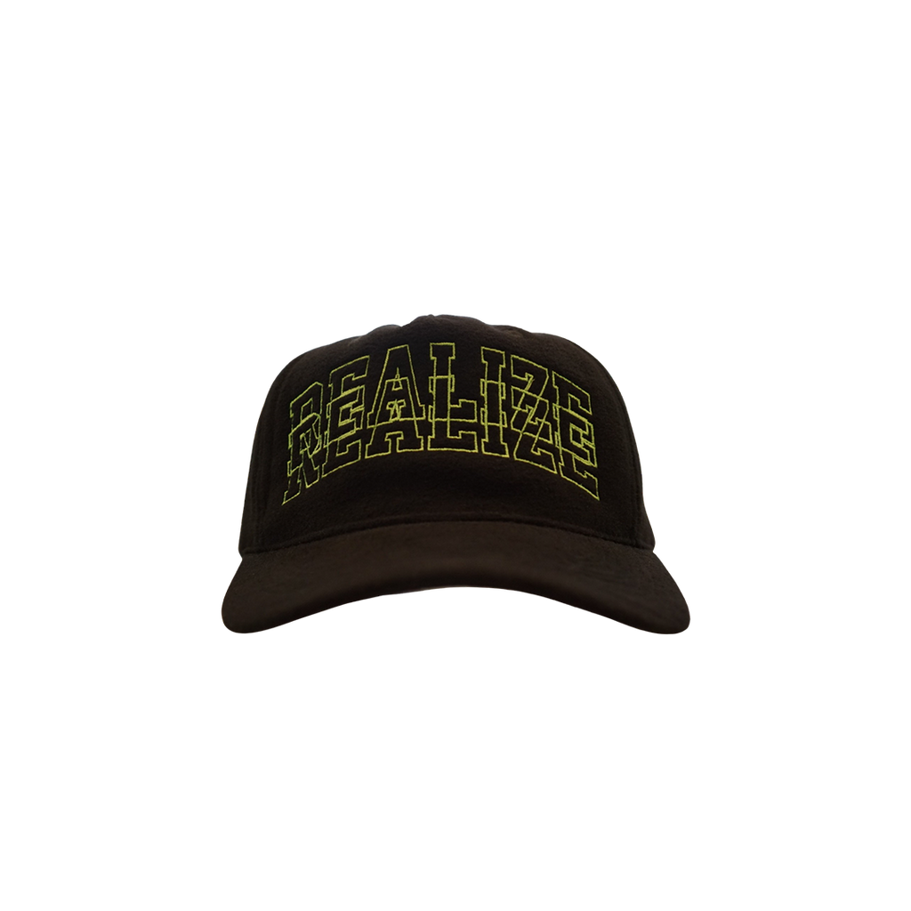 FELT UNIVERSITY HAT (BLACK/GREEN)