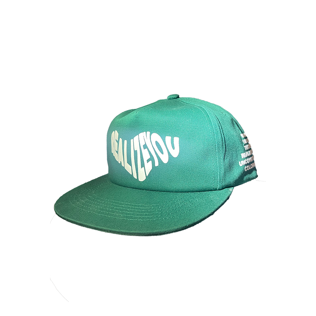 TRICK DIFFERENT WAVY LOGO SNAPBACK HAT (FOREST GREEN)