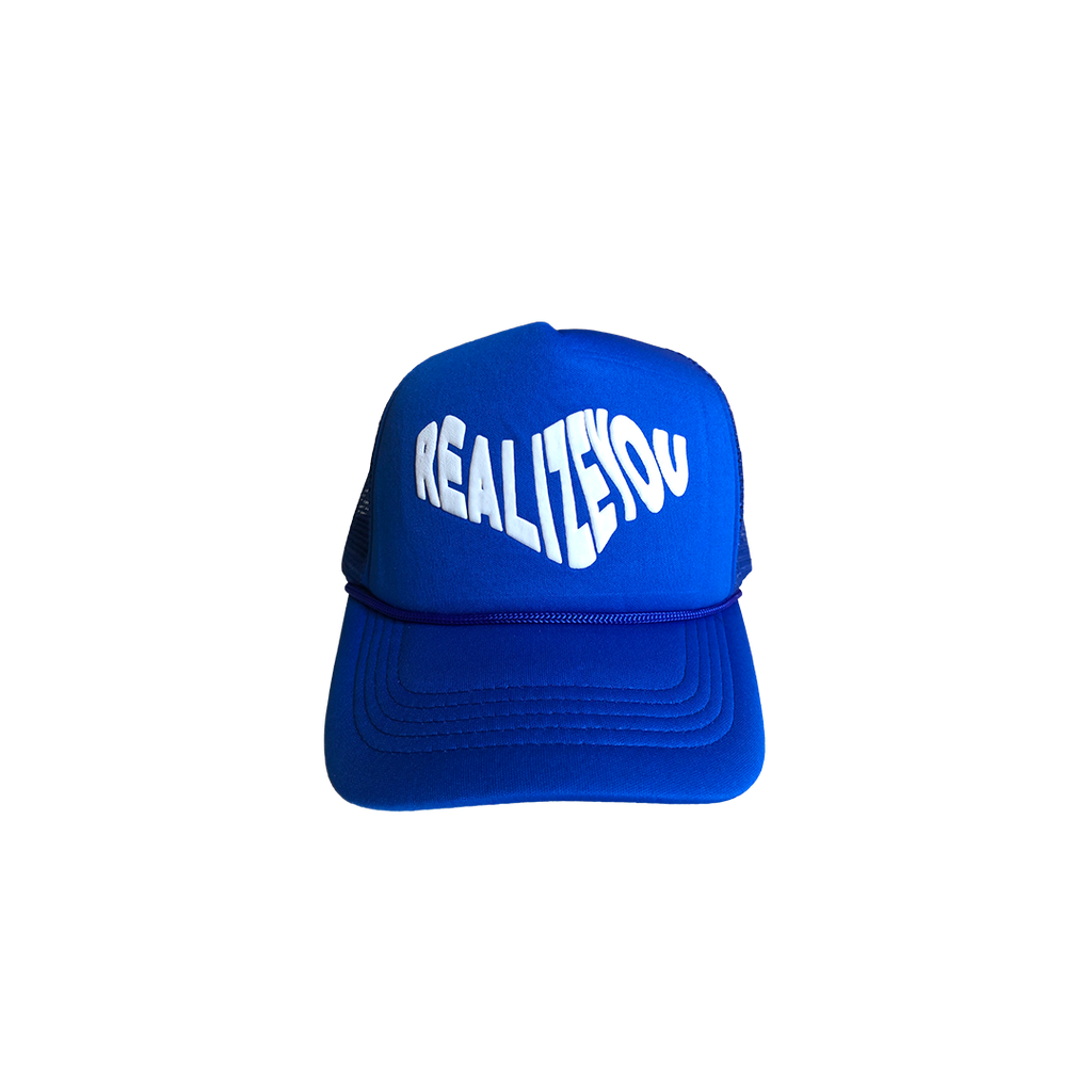 WAVY LOGO TRUCKER HAT (BLUE PUFF)