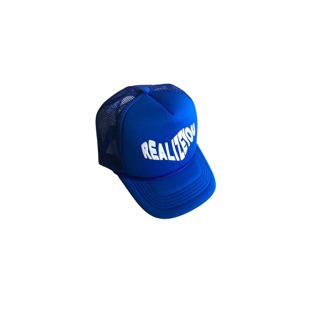 WAVY LOGO TRUCKER HAT (BLUE PUFF)