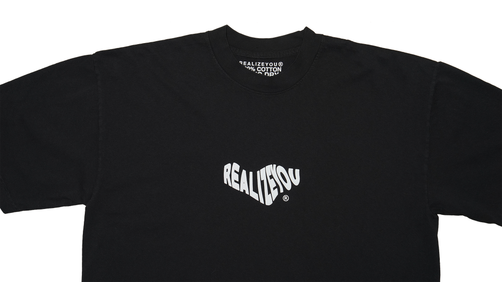 WAVY LOGO TEE (BLACK/WHITE)