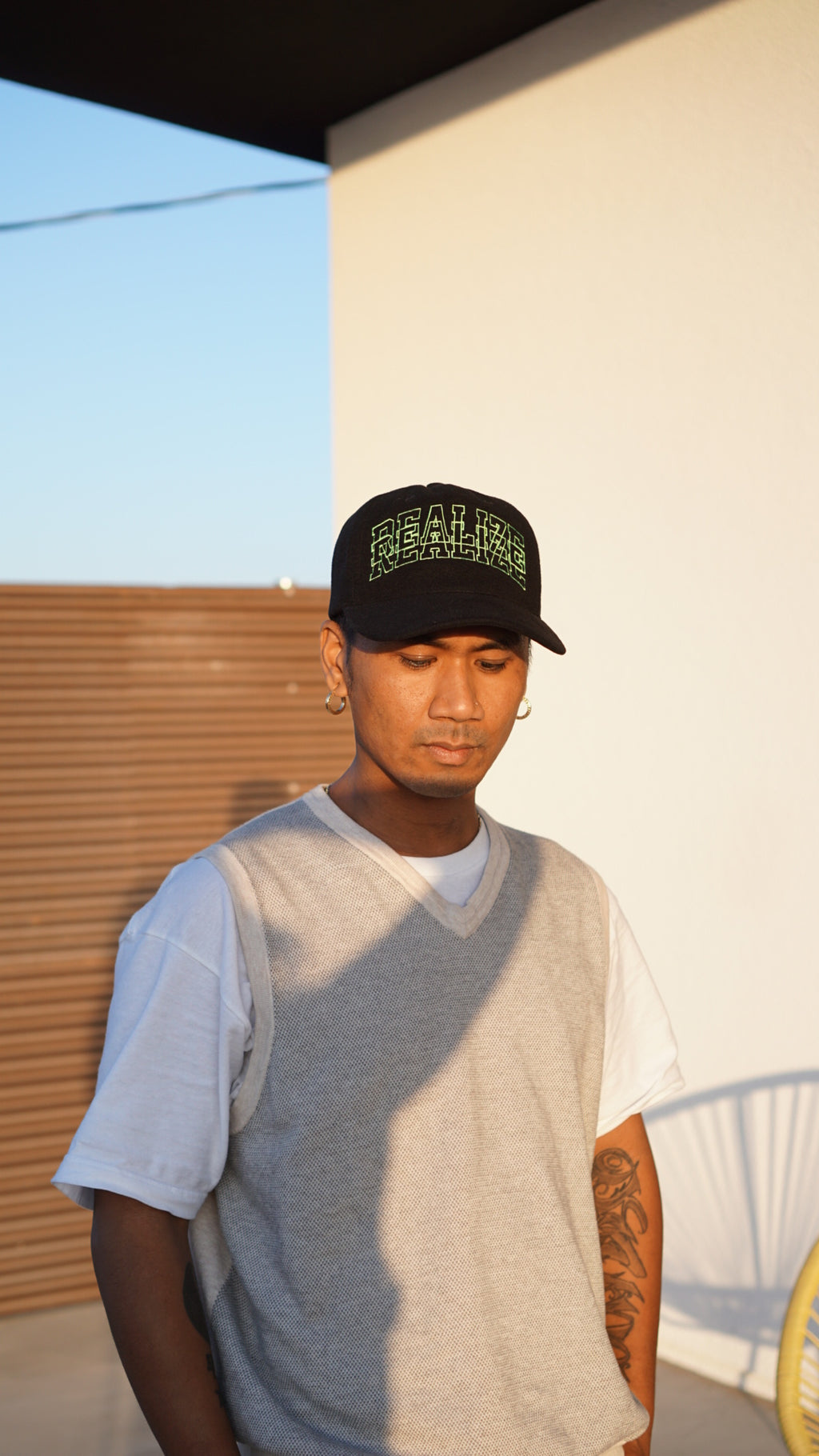 FELT UNIVERSITY HAT (BLACK/GREEN)