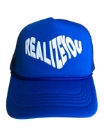 Blue Puff Wavy Logo Trucker Hat