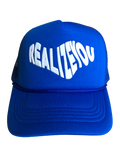 Blue Puff Wavy Logo Trucker Hat